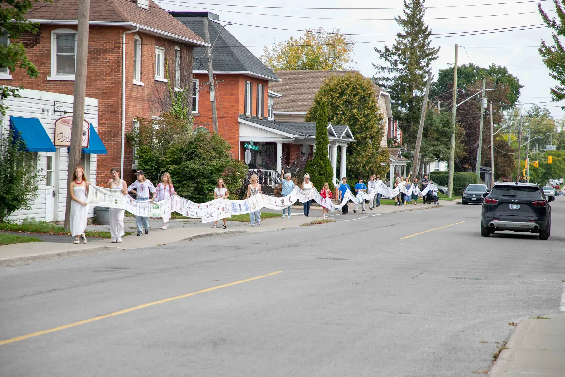 The Rushnyk carried along a Carleton Place street