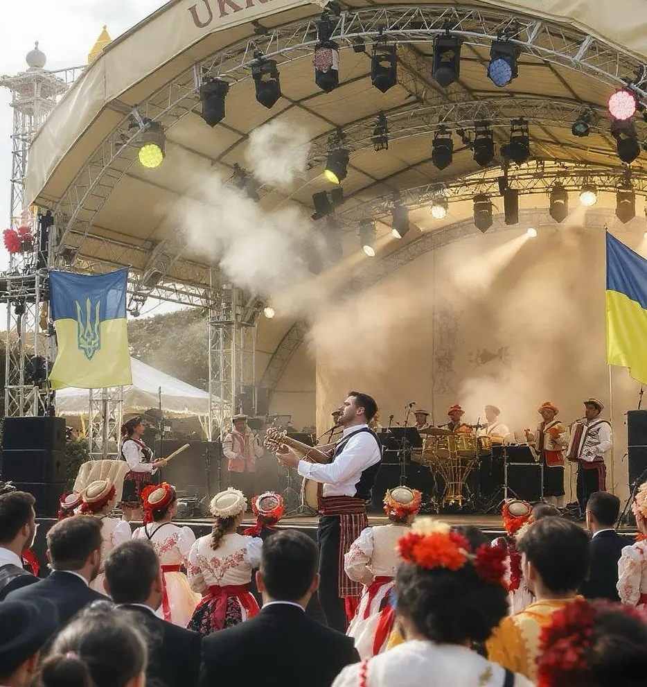 A standing crowd enjoying a performance at a past UAFest