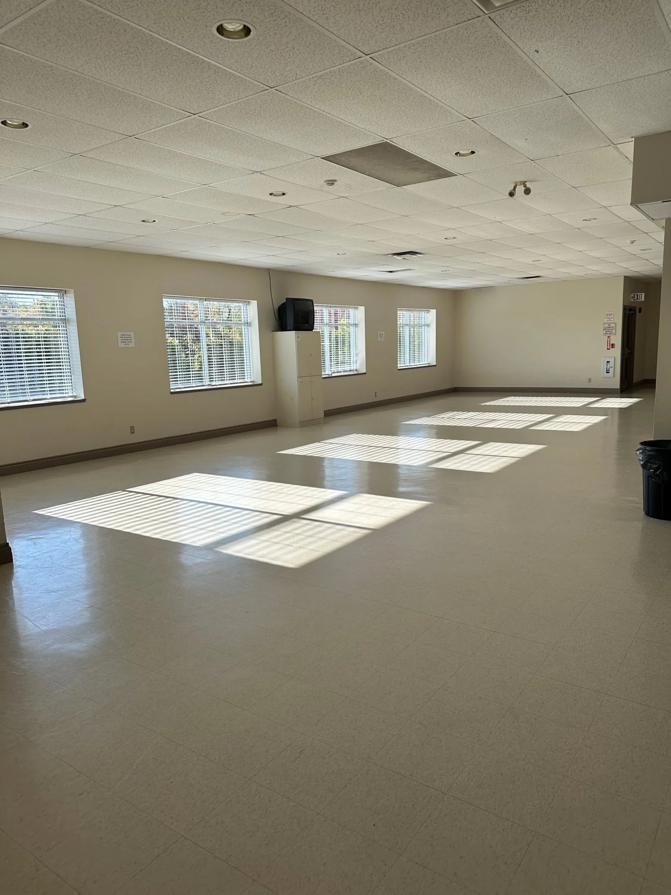 Bob Rintoul Hall, the smaller of the two halls at the Arena, standing empty