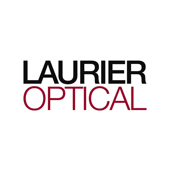 Laurier Optical wordmark — LAURIER in black, OPTICAL in red
